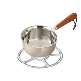Cooking Tools Mini Hot Milk Oil Pot Butter Warmer Skillet (Color: As pic show, Type: 300ml With Rack)